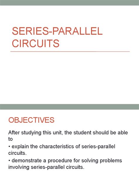 Series-Parallel Circuits | PDF | Series And Parallel Circuits ...