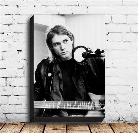 Kurt Cobain Music Poster Canvas Wall Art Home Decor No Frame Etsy