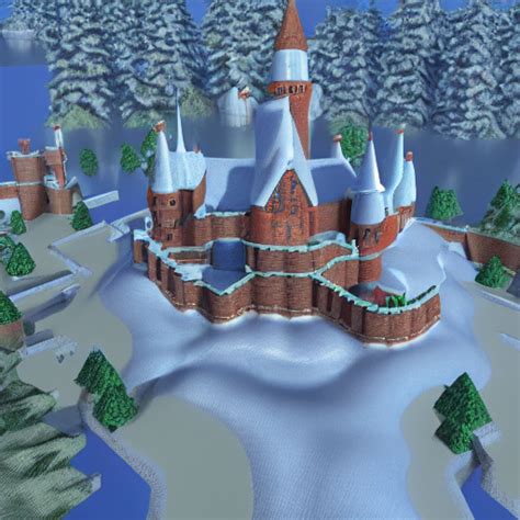 Krea 3d Mario 64 Castle Aerial View 4k A Little Snow