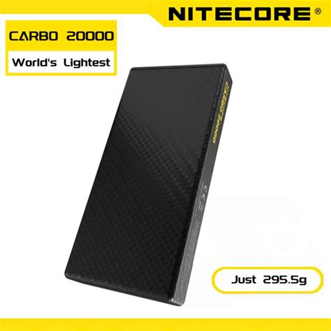 Nitecore Folhas De Fibra De Carbono Power Bank Port Til High PowerBank