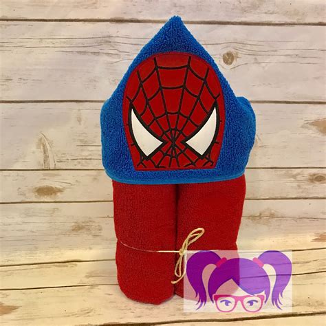 Toalla Con Capucha Spiderman Toalla De Baño Spiderman Con Etsy