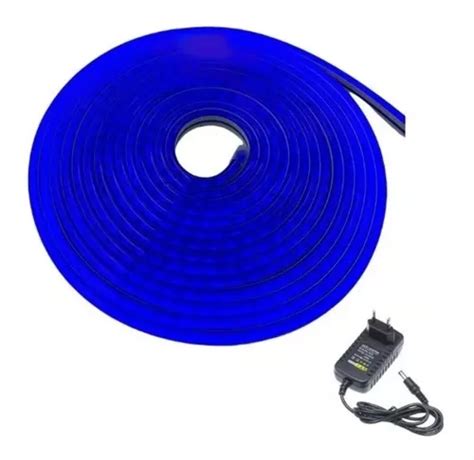 Fita Led Mangueira Neon Silicone Flexivel Alto Brilho Fonte