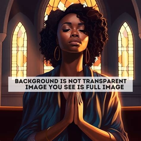 Black Woman Praying In Church Clip Art Religious Pngs Christian