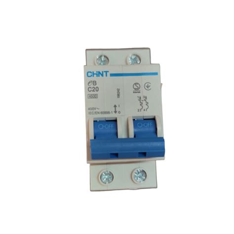 CHINT 20A 2Pole Miniature Circuit Breaker 4 5 KAIC 220V DIN Rail Type