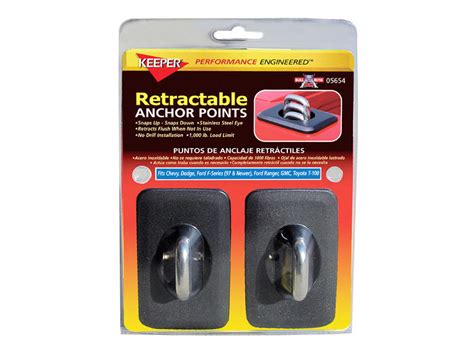 Keeper K 05654 Retractable Bull Ring Anchor Points Pair