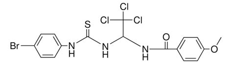 N 1 3 4 BROMO PHENYL THIOUREIDO 2 2 2 TRICHLORO ETHYL 4 METHOXY