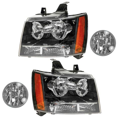 Headlight Fog Driving Light Lamp Lh Rh Kit Set Of For Chevy Suburban