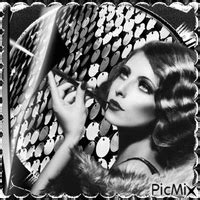 Portrait De Femme Retro Et Glamour En Noir Et Blanc Free Animated