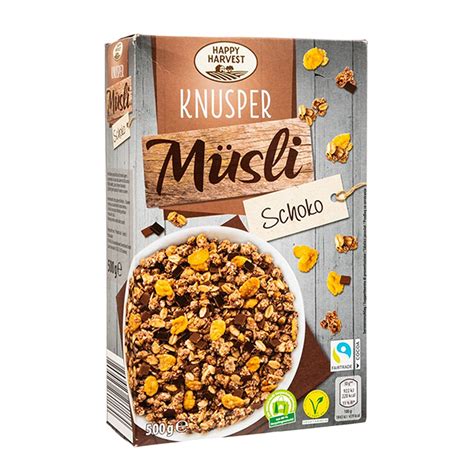 ROKSH Müsli Cerealien HAPPY HARVEST Knuspermüsli Schoko 500g