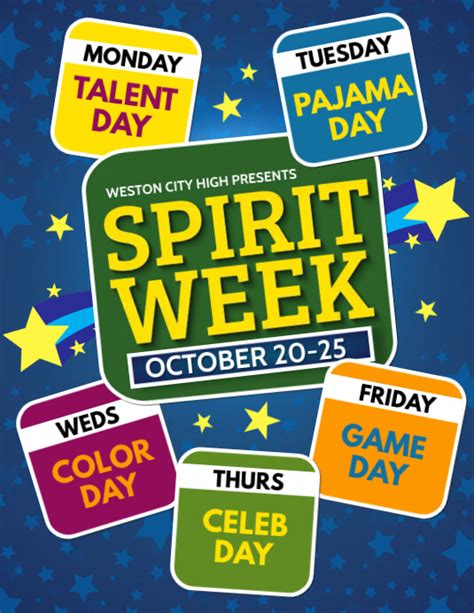 Spirit Week Postermywall