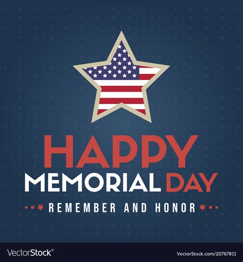 Happy memorial day design poster american Vector Image