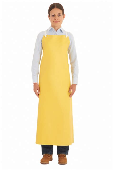 Ansell Chemical Resistant Bib Apron Universal Yellow Nylonpvc