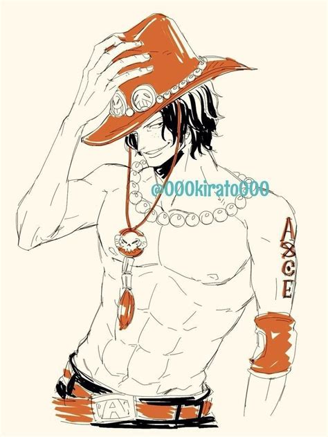 Pin De Ace Onpu D En Portgas D Ace One Piece Ace Personajes De