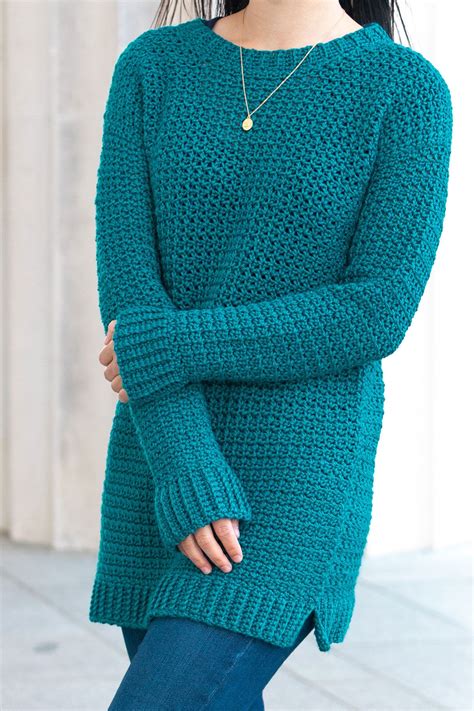 Simple Textured Crochet Sweater Free Pattern Video Artofit