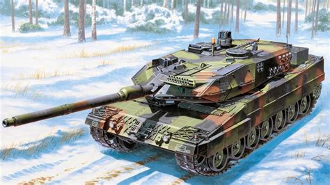 Tank Military Artwork Leopard 2a6 Winter Hd Wallpaper