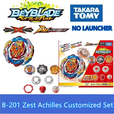 Geunie Takara Tomy Beyblade Burst DB B 201 Zest Achilles Set