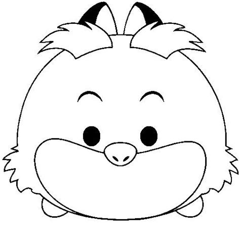 Coloriage Cheshire Tsum Tsum Dessin Gratuit à Imprimer