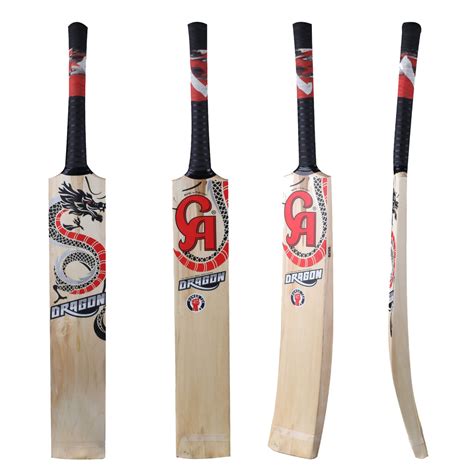 Dragon Power Tek Cricket Bat Kashmir Willow Wood Cane Handle Premium