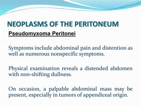 Peritoneum Mesenetry And Retroperitoneal Tumors Ppt