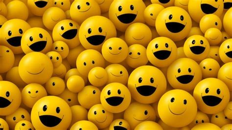 Premium Ai Image A Large Group Of Yellow Smiley Faces