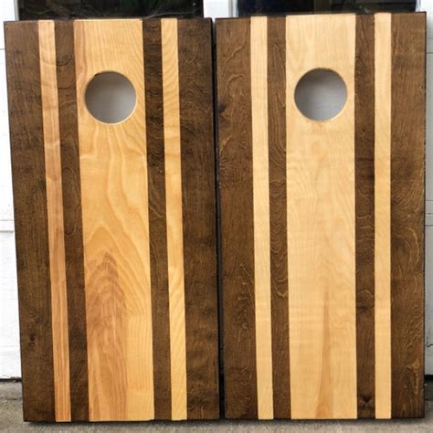 Custom Cornhole Boards ONLY Bean Bag Toss Striped Etsy