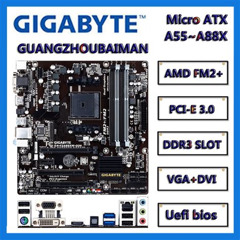 Used Gigabyte Fm F A Hm Ds Mainboard Ddr A A A A A A X