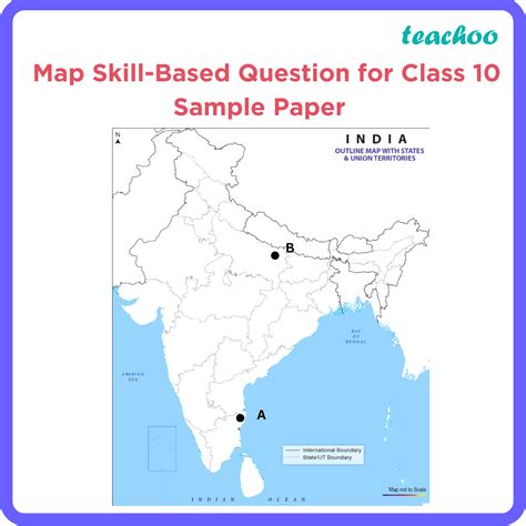 Map Based Question Two Places A And B Have Been Marked On The Given