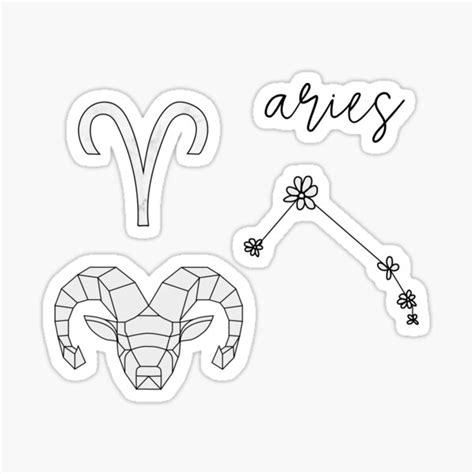 Paper Party Supplies Stickers Labels Tags Aries Sticker Lot Aries