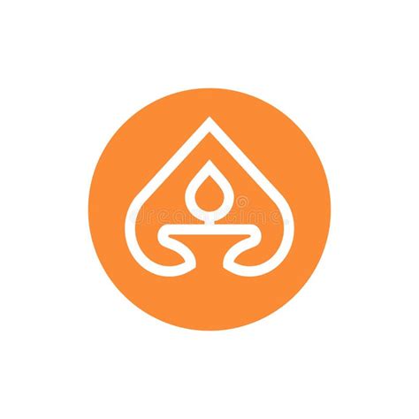 Abstract Candle Flame Logo Icon Candle Light Icon Vector Stock Vector