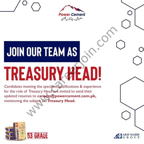 Power Cement Ltd Jobs Treasury Head