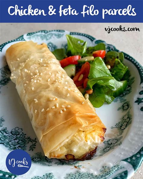 Chicken And Spinach Filo Parcels Vj Cooks Recipe Phyllo Recipes