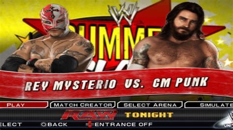 Rey Mysterio Vs Cm Punk In Wwe Smackdown Vs Raw In Psp Emulater