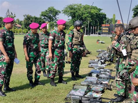 Prajurit Yonranratfib Marinir Ikuti Apel Gelar Kesiapan Latihan Carat