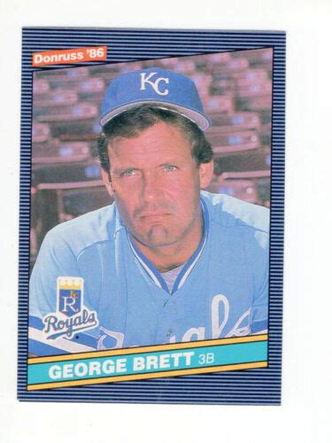 1986 Donruss George Brett HOF 53 Kansas City Royals EBay