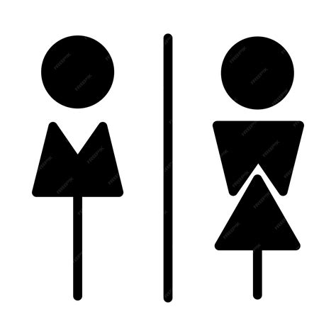 Premium Vector Toilet Sign Vector With Man And Woman Restroom Symbol