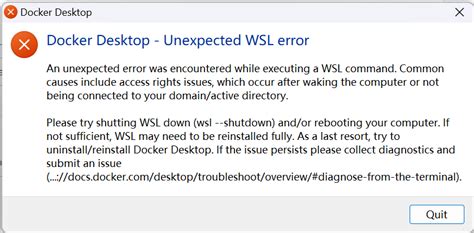 Windows Subsystem For Linux Why Does An Error Unexpected WSL Error