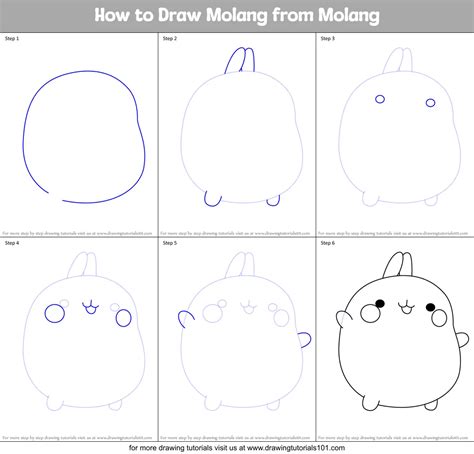 How To Draw Molang From Molang Molang Step By Step