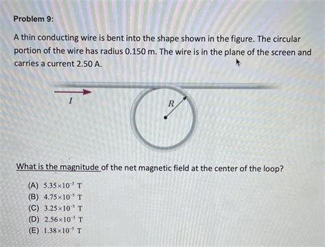 Solved A Thin Conducting Wire Is Bent Into The Shape Shown Chegg