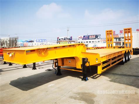 Axles T Capacity Stepdeck Lowboy Semi Trailer For Sale Fudeng Trailer