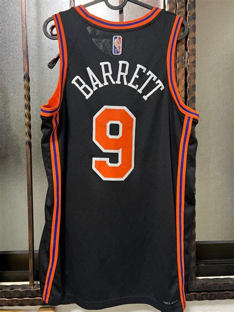 Authentic New York Knicks Rj Barrett Nike Nba 75th Anniversary City