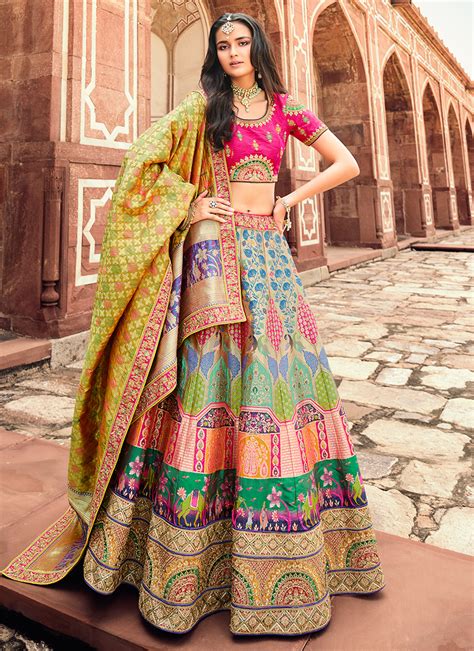 Vrindavan Vol 29 Banarasi Silk Royal Look Exclusive Designer Lehenga