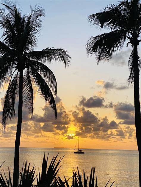 Sunset sail in Key West. View from Latitudes Restaurant on Sunset Key.