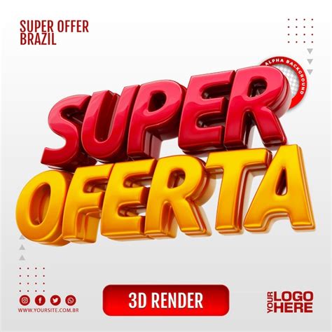 Premium Psd Super Offer D Render