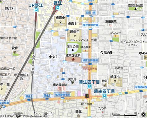 大阪市城東区役所（大阪市官公庁・公的機関）の住所・地図｜マピオン電話帳