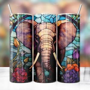 100 Elephant Sublimation Tumbler Bundle 20 Oz Skinny Tumbler Designs