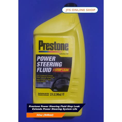 Prestone Power Steering Fluid Stop Leak Extends Power Steering System