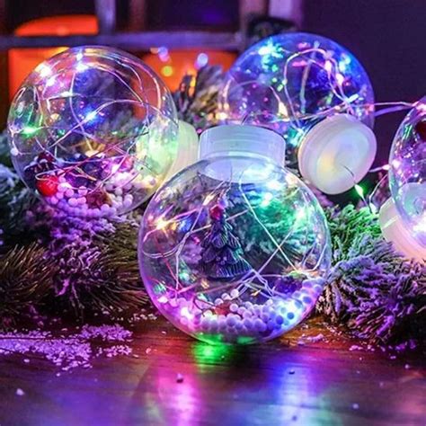ᐉ Гирлянда-штора Шары с Дедом Морозом LED 3 м Теплый белый (CRT-030M ...
