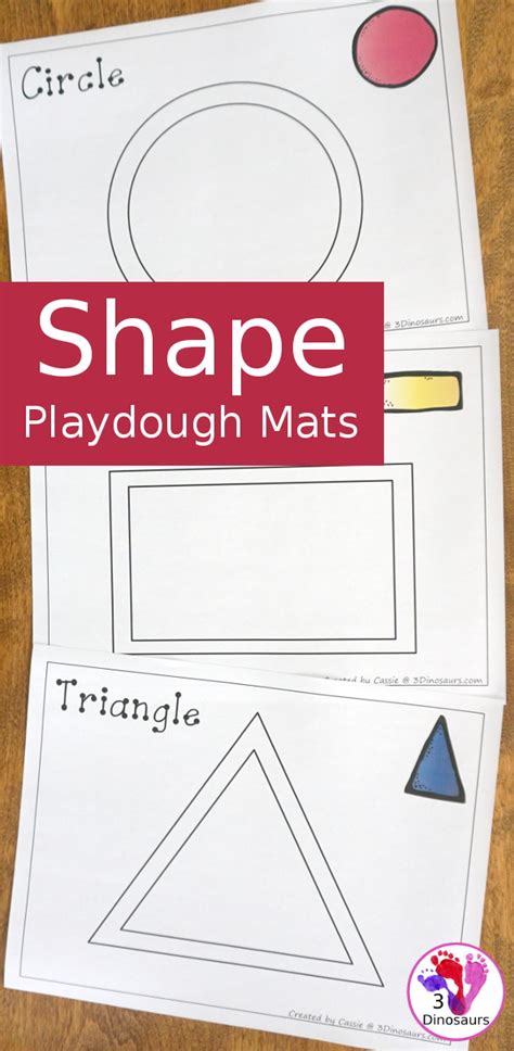 Printable Playdough Mats Shapes