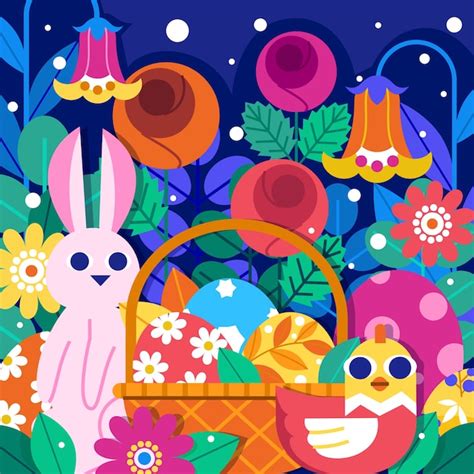 Premium Vector Flat Illustration For Easter Holiday