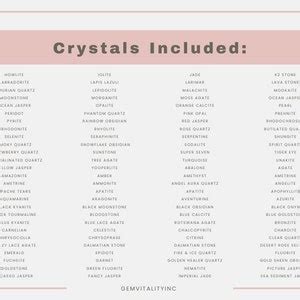 Editable Crystal Cards Crystal Meaning Cards Crystal Printable